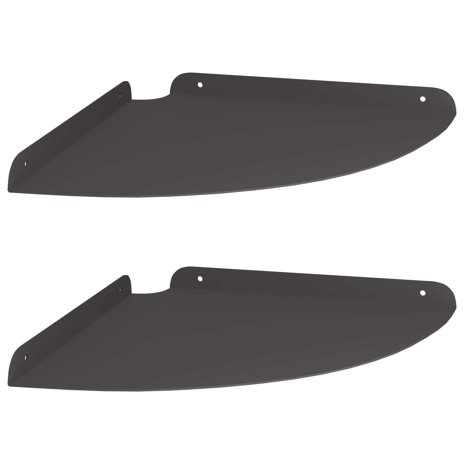 Hörn Flygande Hylla med hylla 2 pcs Svart 30 x 30 x 2 cm