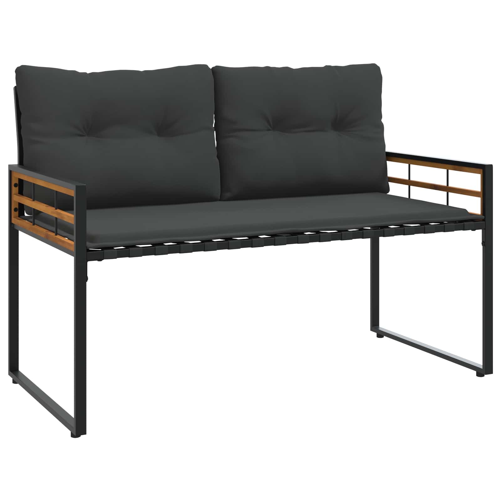 Trälagerssoffa med kudde Enfärgad Dim grå 114 x 55 x 77 cm
