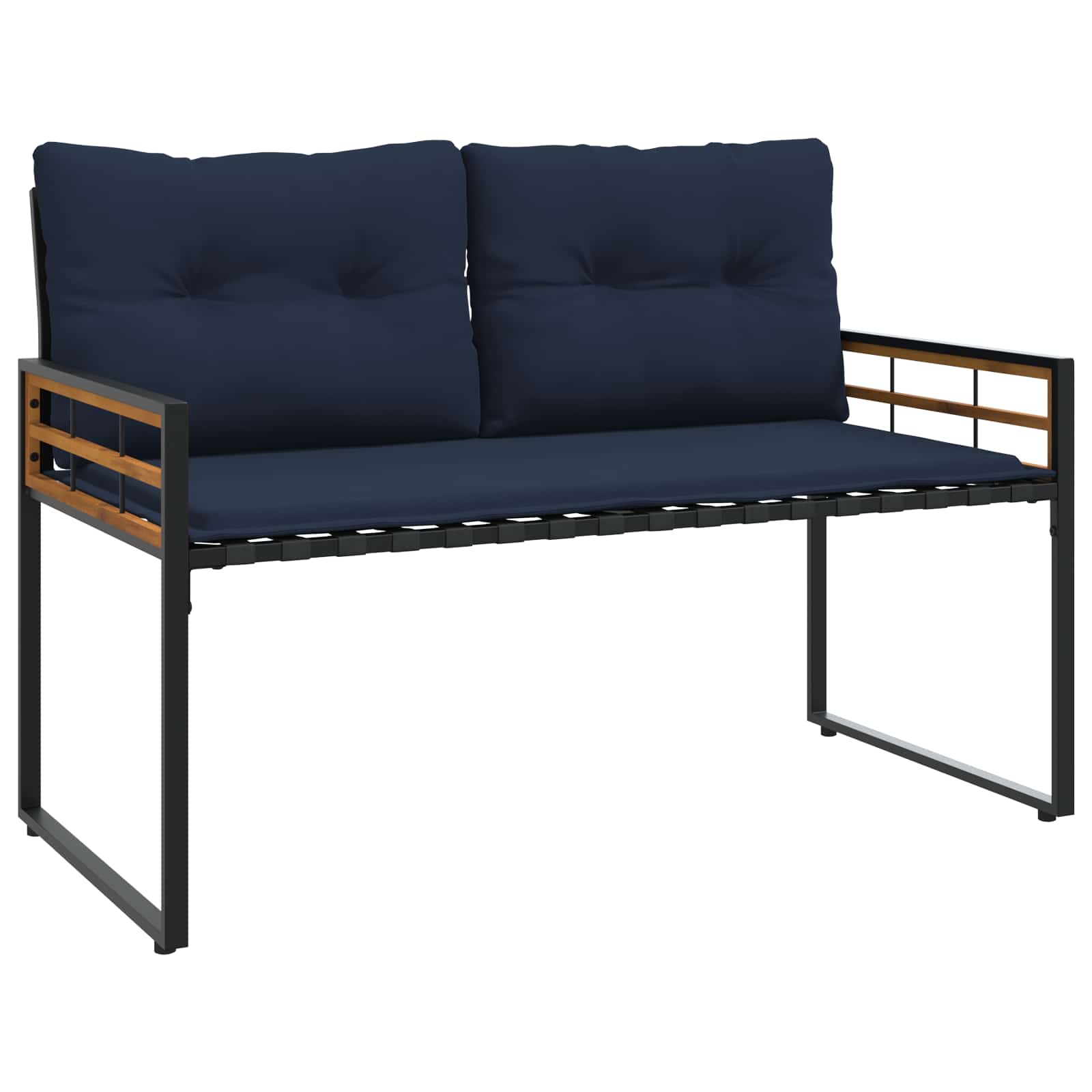 Trälagerssoffa med kudde Enfärgad Marinblå 114 x 55 x 77 cm