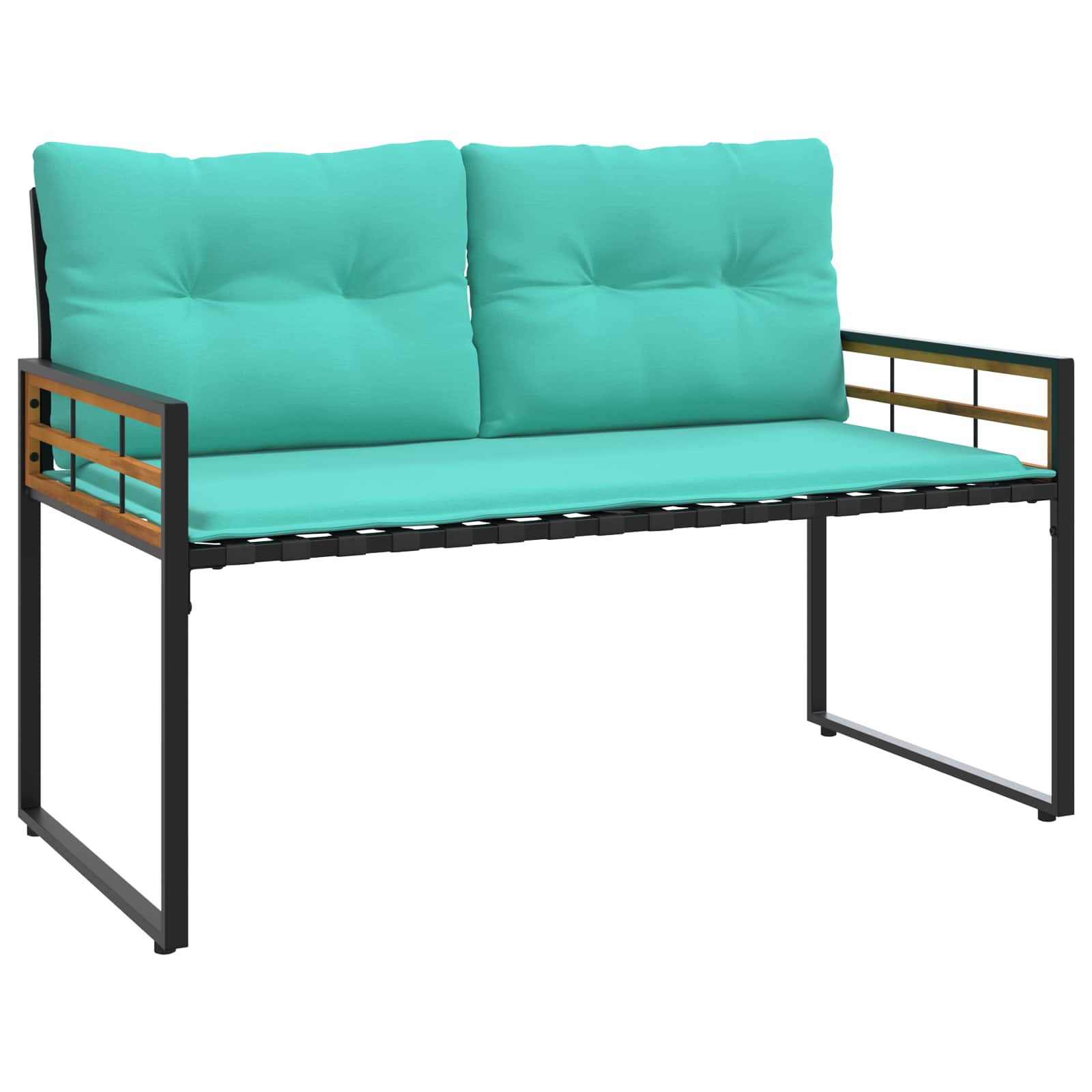Trälagerssoffa med kudde Enfärgad Turkos 114 x 55 x 77 cm