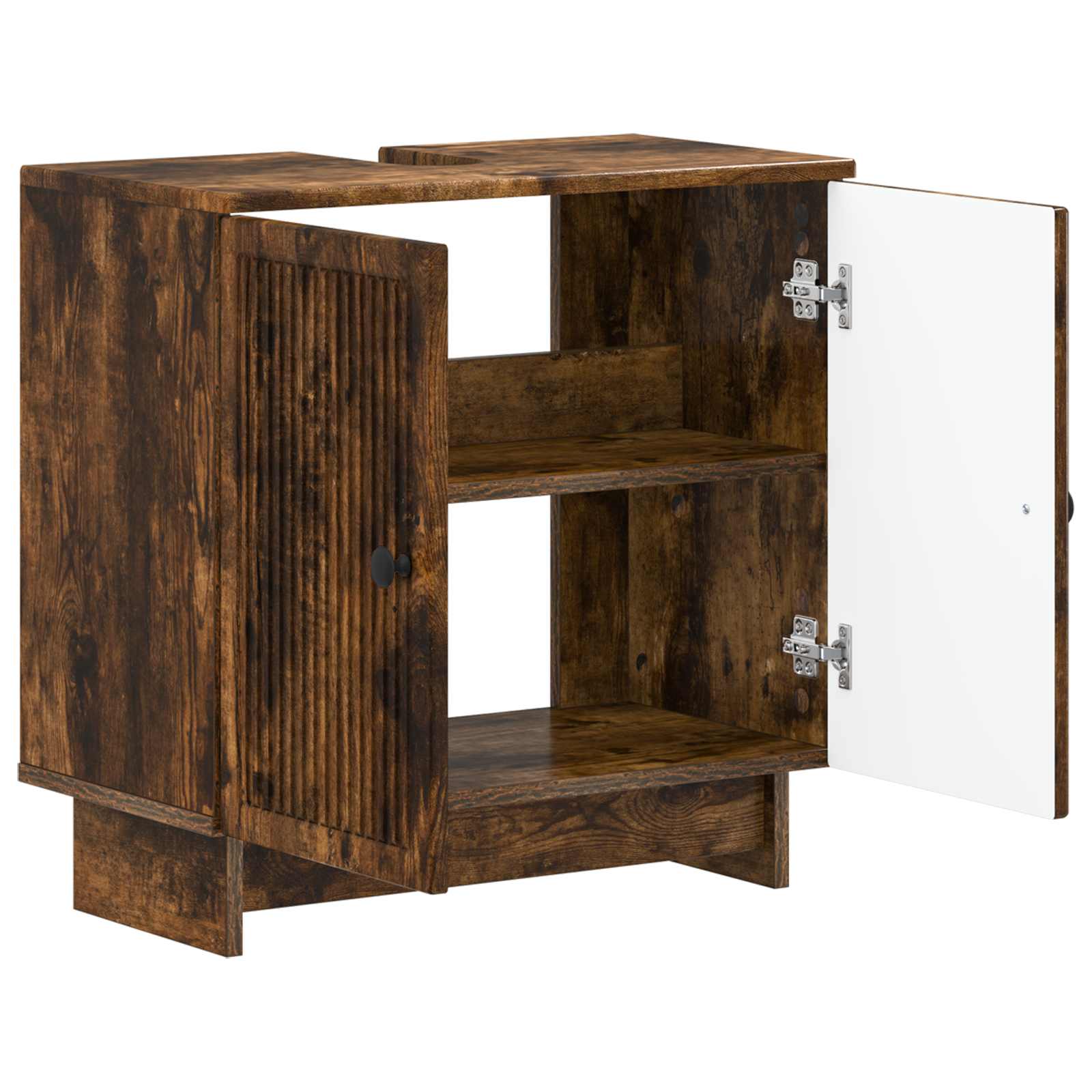 Badrumsskåp med handfat EDE Rökt ek 59,5 x 31,5 x 59 cm