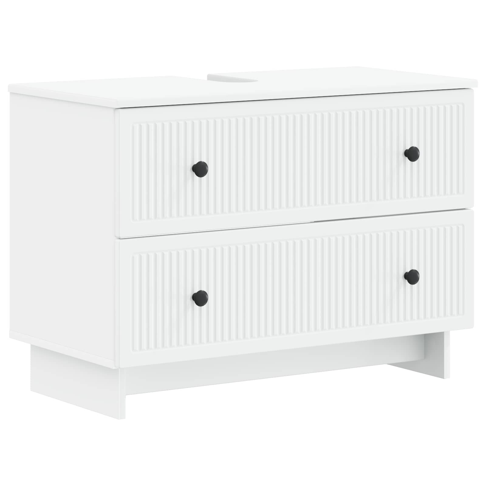 Badrumsskåp med handfat EDE Vit 82 x 41 x 59 cm Konstruerat trä