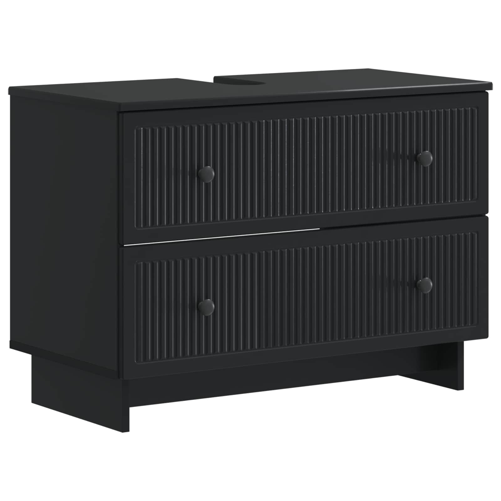 Badrumsskåp med handfat EDE Svart 82 x 41 x 59 cm