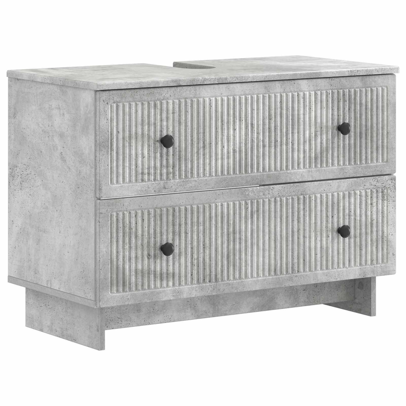 Badrumsskåp med handfat EDE Betonggrå 82 x 41 x 59 cm
