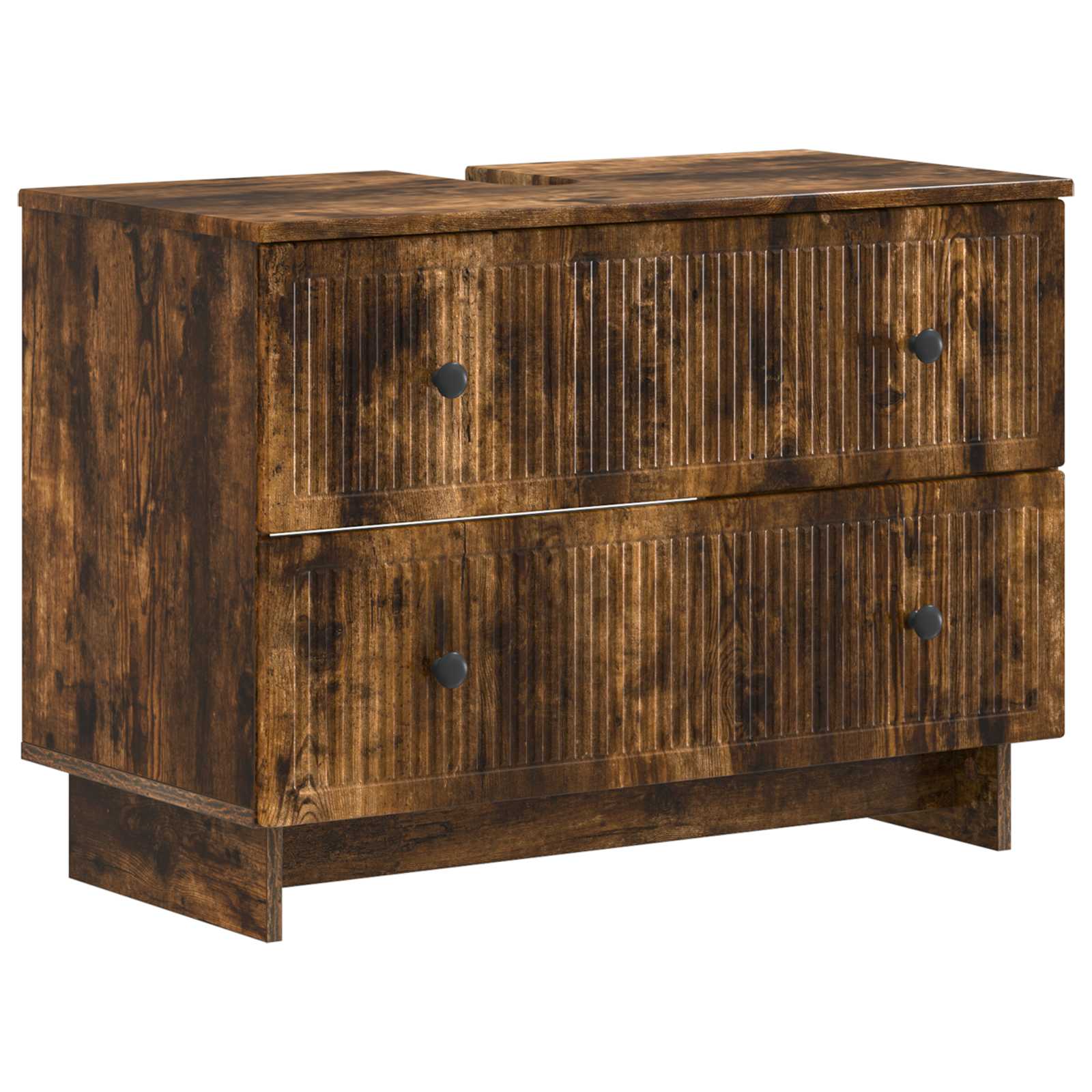 Badrumsskåp med handfat EDE Rökt ek 82 x 41 x 59 cm