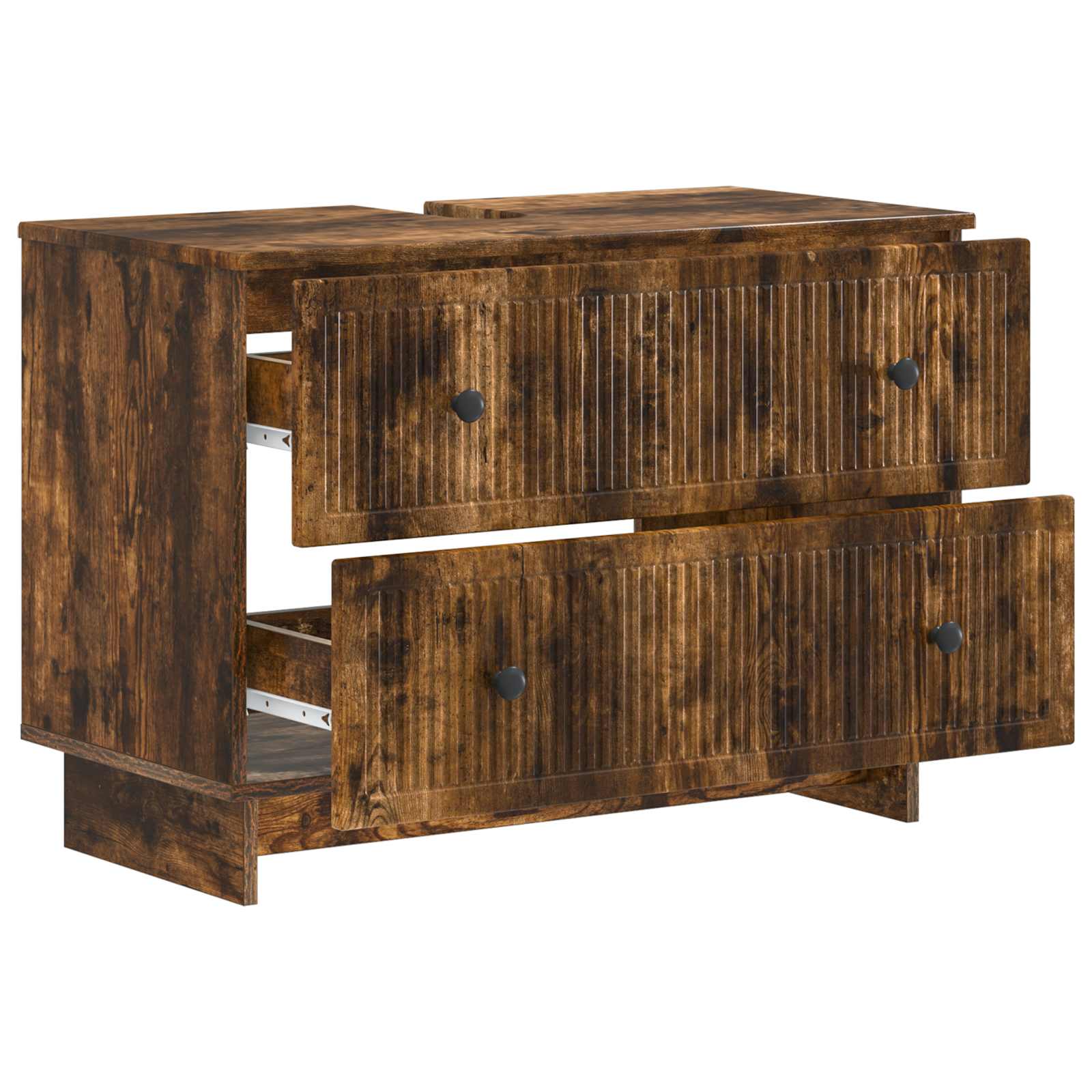 Badrumsskåp med handfat EDE Rökt ek 82 x 41 x 59 cm