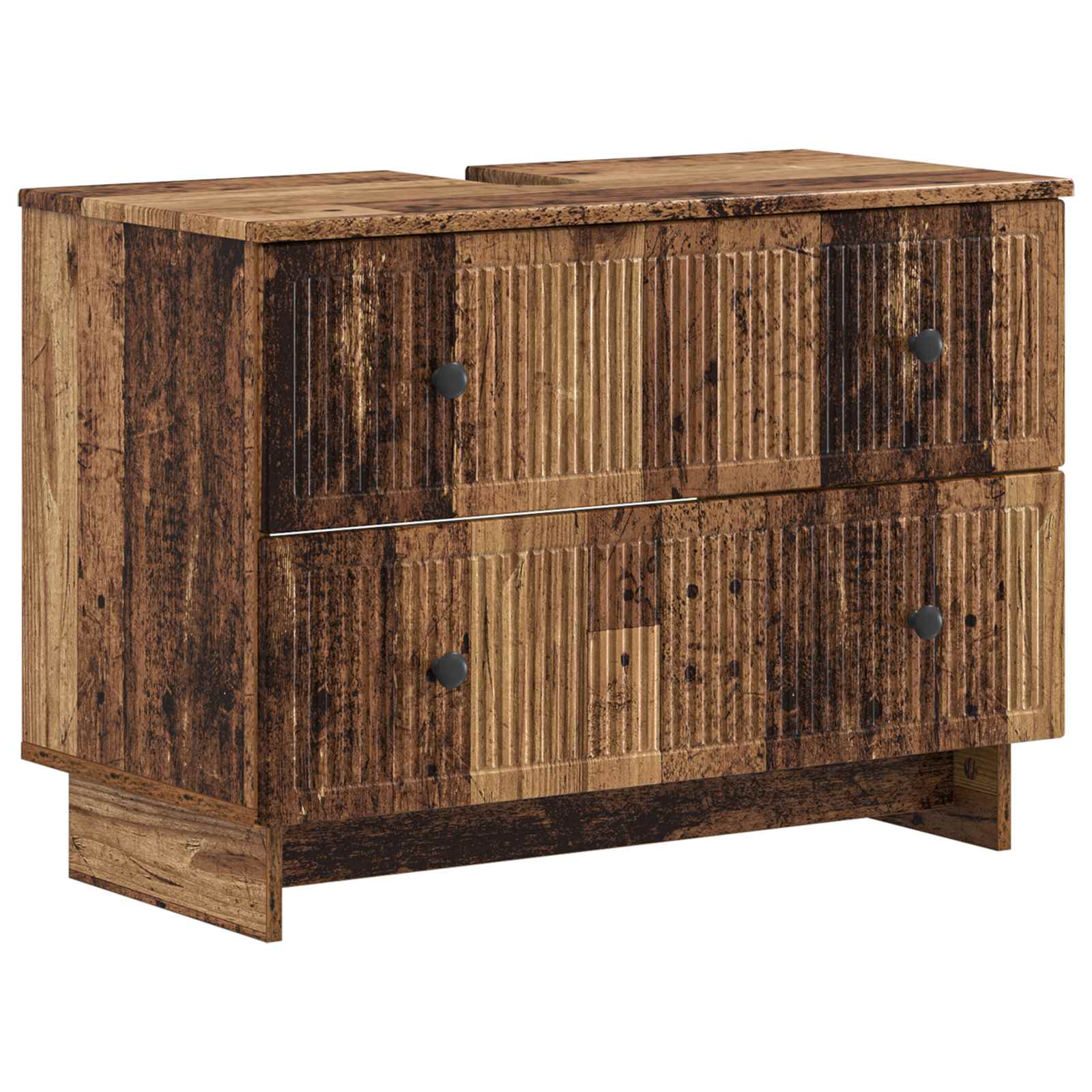 Badrumsskåp med handfat EDE Gammalt trä 82 x 41 x 59 cm