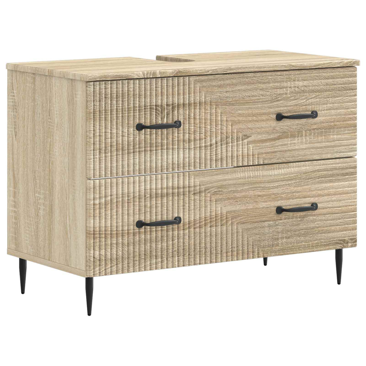 Badrumsskåp med handfat HAARLEM Sonoma-ek 82 x 41 x 58,5 cm