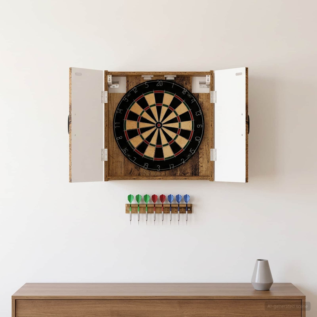 Darttavla Skåp HOORN Gammalt trä 52,5 x 10,5 x 53,5 cm