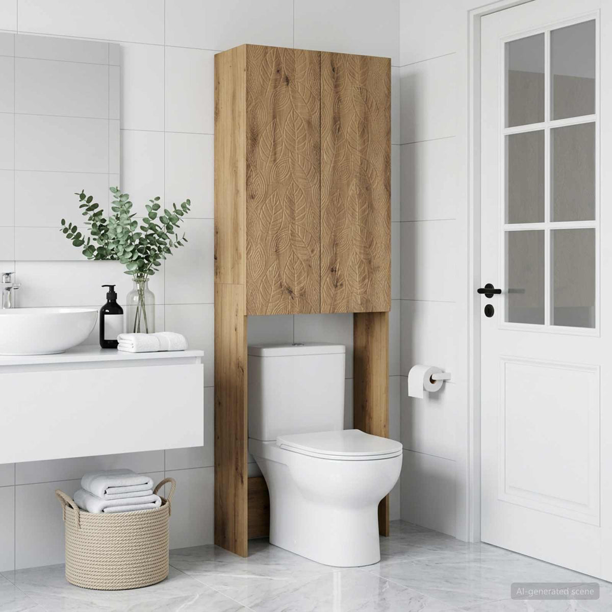 Toalett skåp DELFT Artisan-ek 66 x 25,5 x 190 cm