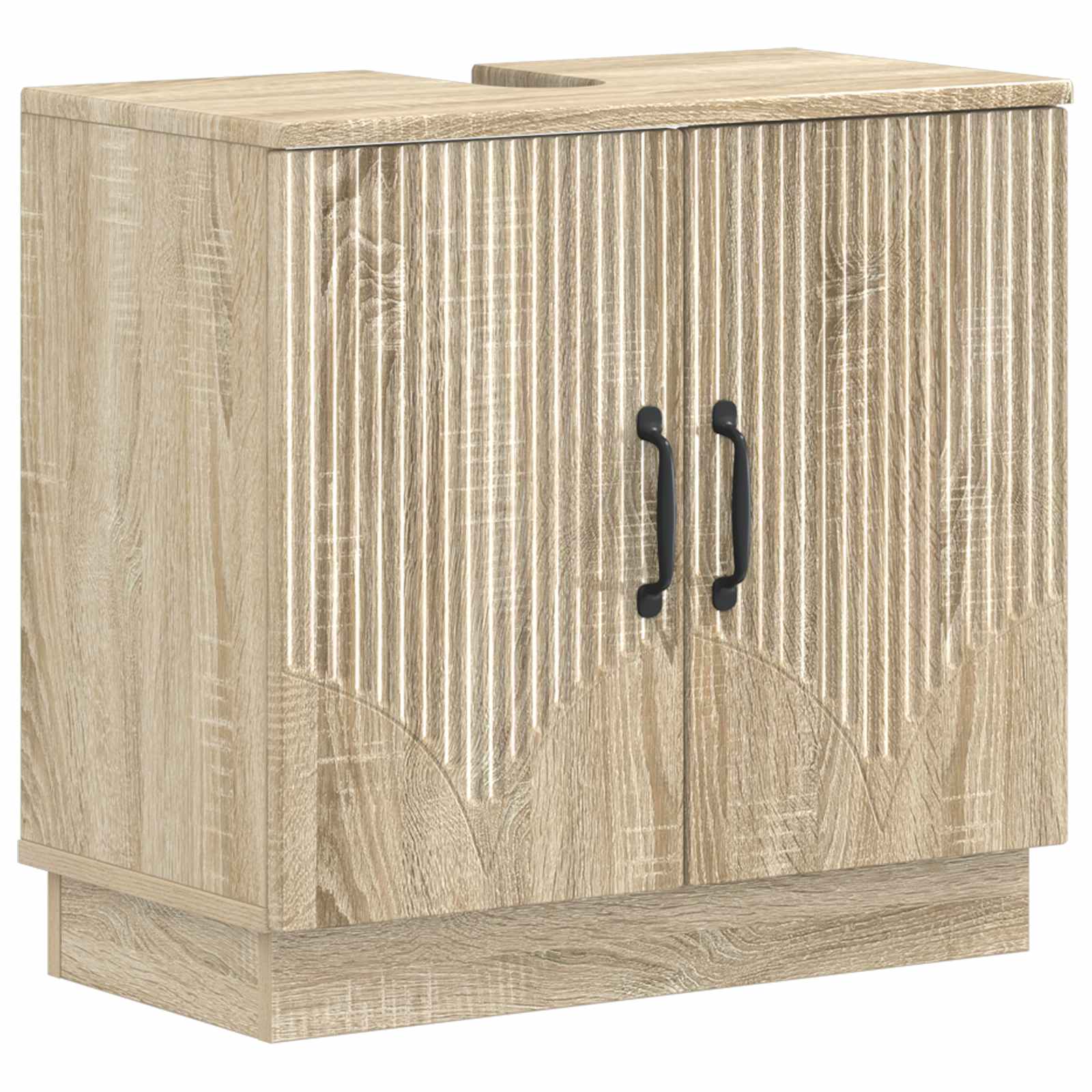 Badrumsskåp med handfat HOORN Sonoma-ek 59,5 x 31,5 x 56 cm
