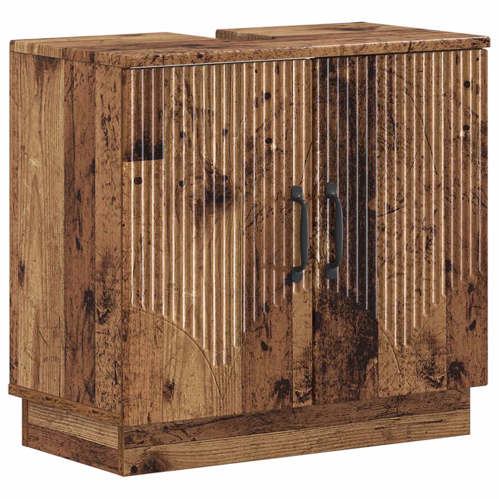Badrumsskåp med handfat HOORN Gammalt trä 59,5 x 31,5 x 56 cm