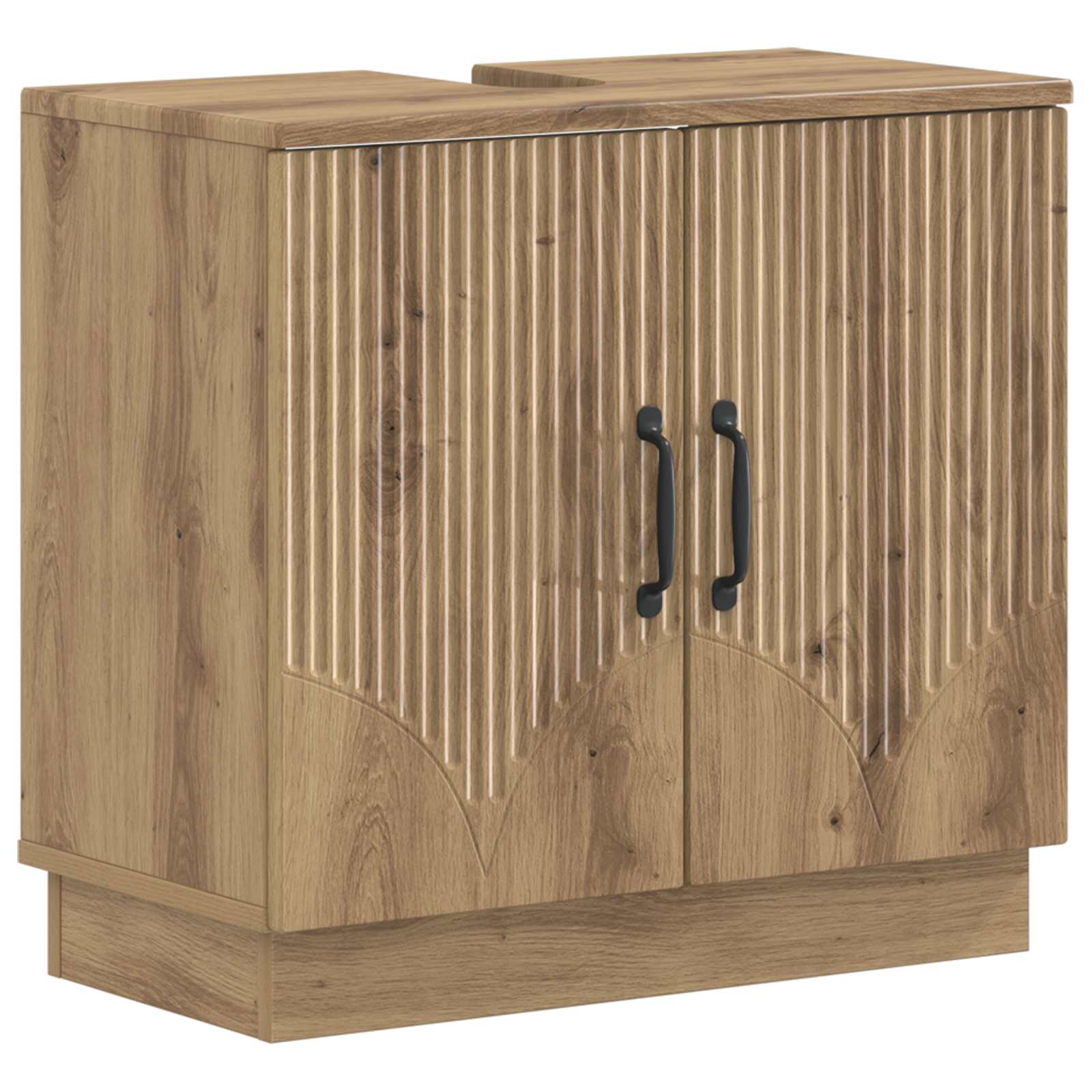 Badrumsskåp med handfat HOORN Artisan-ek 59,5 x 31,5 x 56 cm