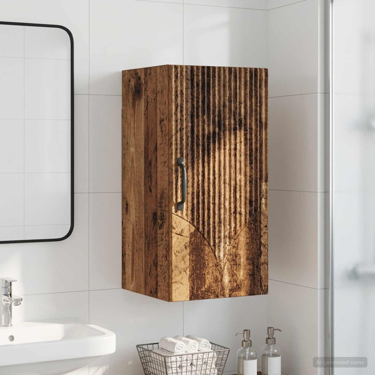 Badrumsväggskåp HOORN Gammalt trä 30 x 31 x 59 cm