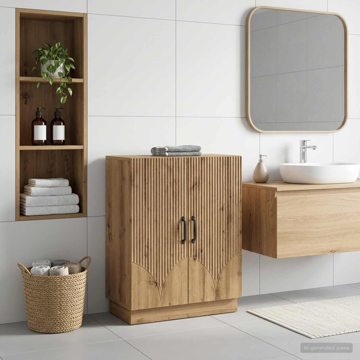 Badrumsskrubb HOORN Artisan-ek 59,5 x 31 x 77 cm