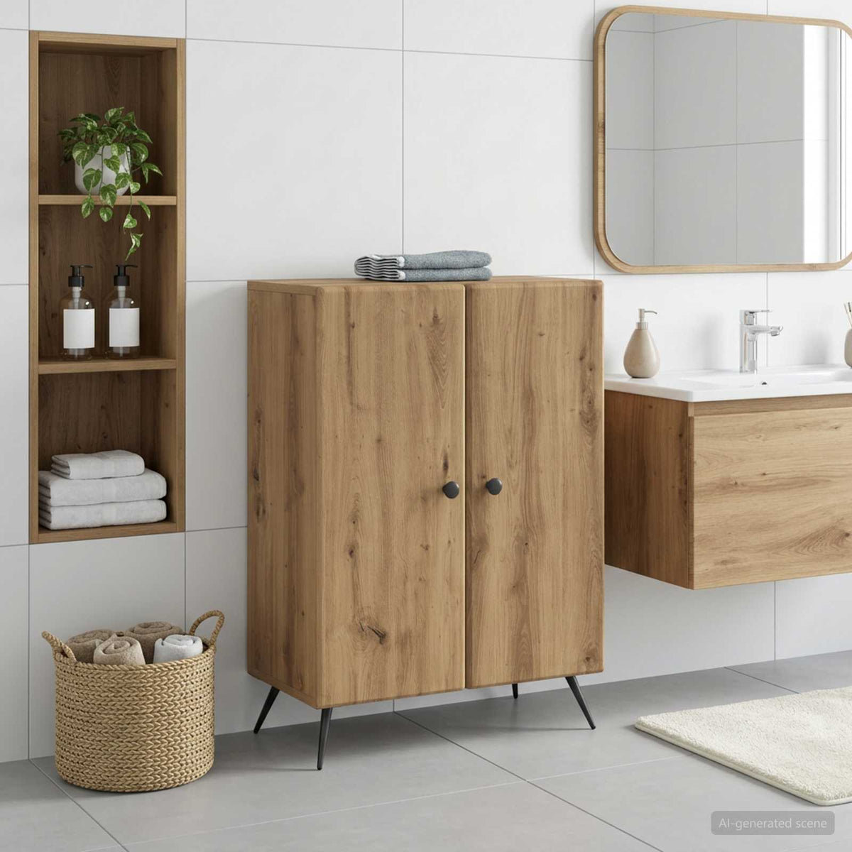 Badrumsskrubb BREDA Artisan-ek 59,5 x 31 x 80 cm