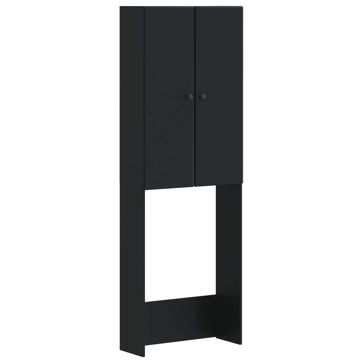 Toalett skåp BREDA Svart 66 x 25,5 x 190 cm Konstruerat trä