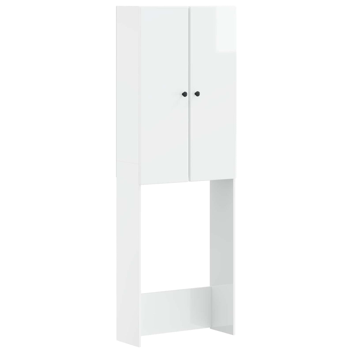 Toalett skåp BREDA Vit högglans 66 x 25,5 x 190 cm