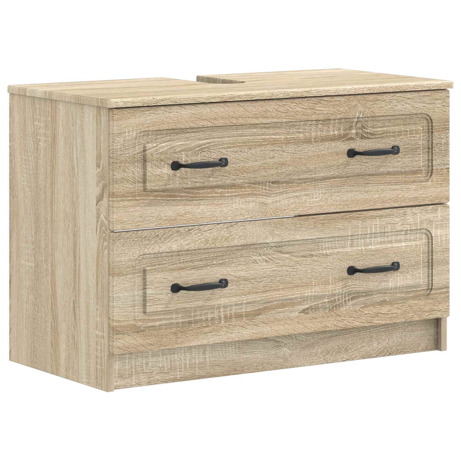 Badrumsskåp med handfat UTRECHT Sonoma-ek 82 x 41 x 56 cm