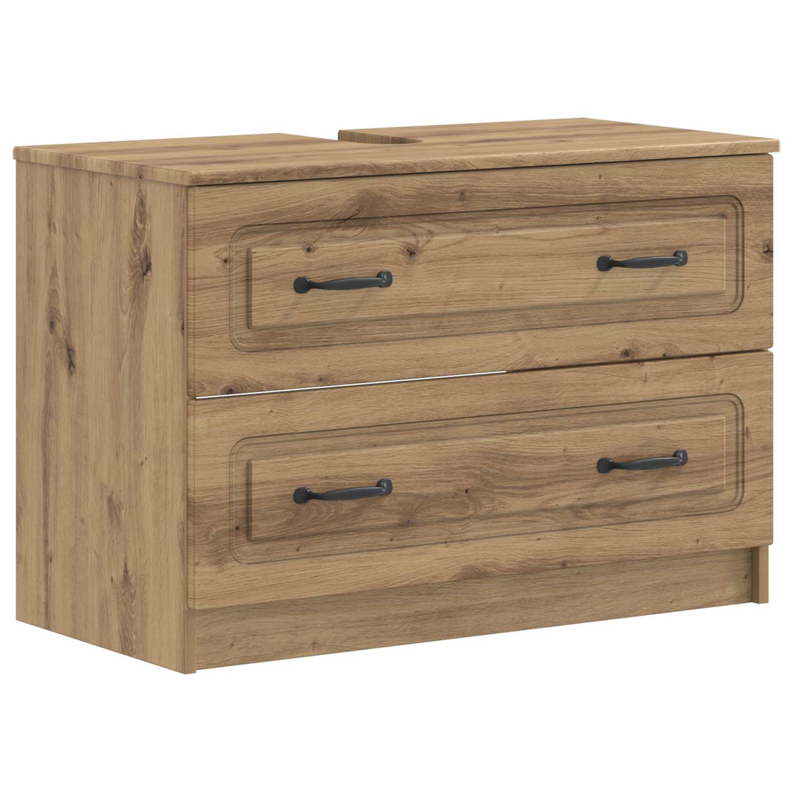 Badrumsskåp med handfat UTRECHT Artisan-ek 82 x 41 x 56 cm
