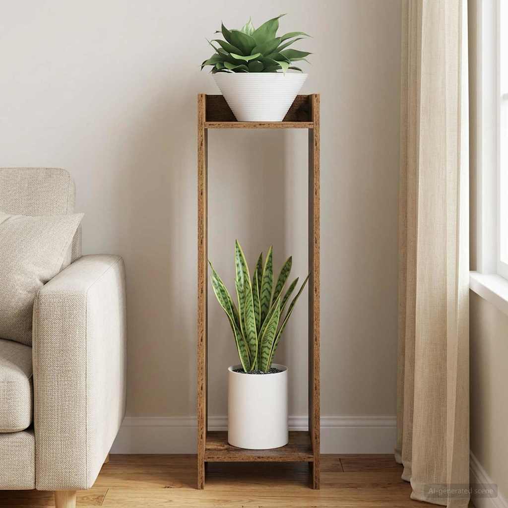 Växtställ Gammalt trä 30 x 30 x 100 cm Konstruerat trä