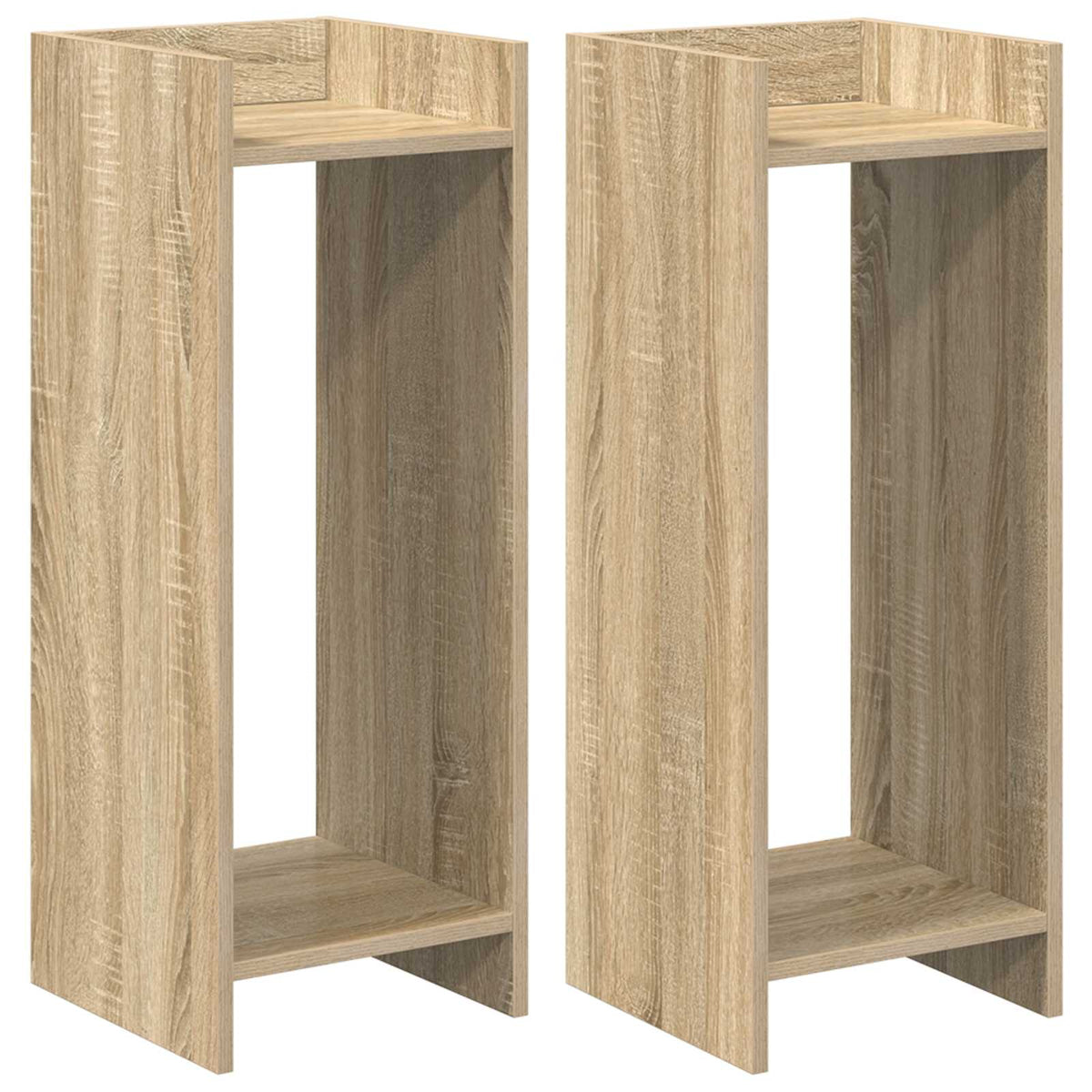 Växtställ 2 st Sonoma-ek 30 x 30 x 80 cm Konstruerat trä