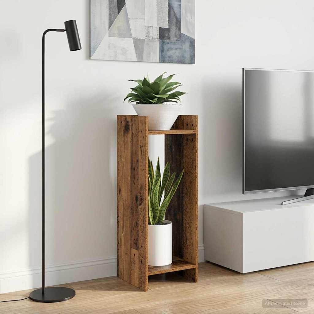 Växtställ Gammalt trä 30 x 30 x 80 cm Konstruerat trä