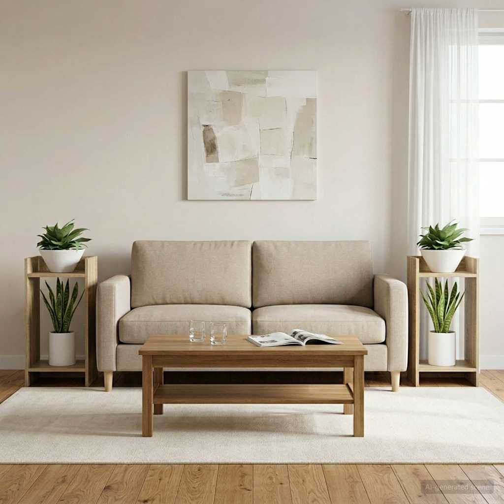 Växtställ 2 st Sonoma-ek 30 x 30 x 60 cm Konstruerat trä