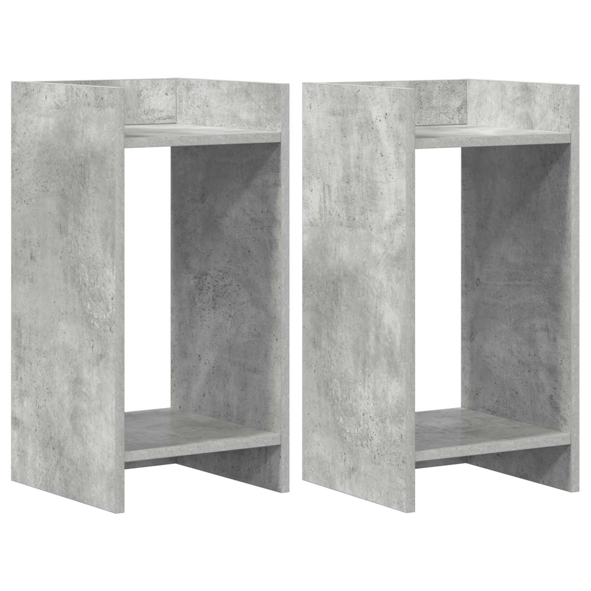 Växtställ 2 st Betonggrå 30 x 30 x 60 cm Konstruerat trä