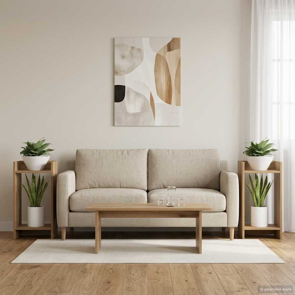 Växtställ 2 st Artisan-ek 30 x 30 x 60 cm Konstruerat trä