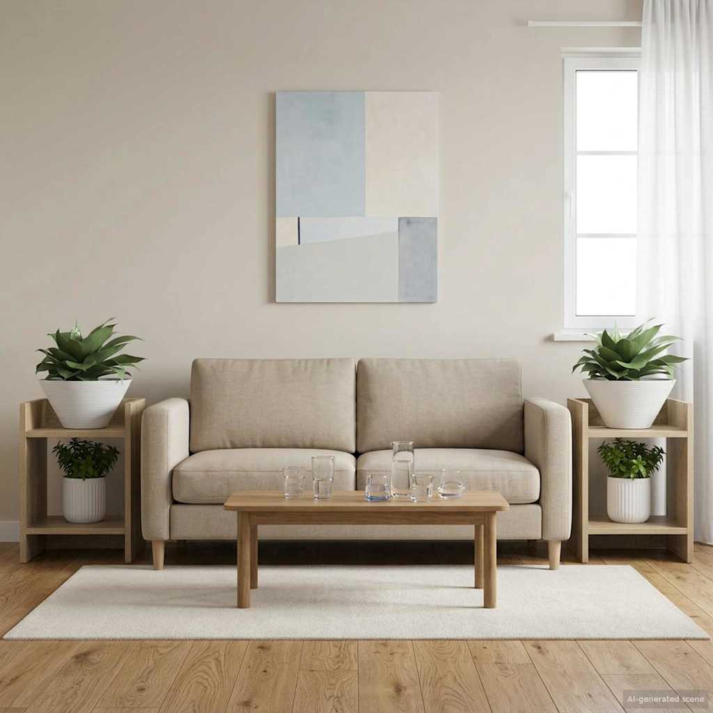 Växtställ 2 st Sonoma-ek 30 x 30 x 40 cm Konstruerat trä