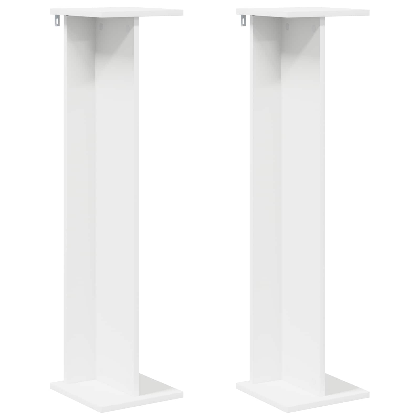 Växtställ 2 st Vit 25 x 25,5 x 100,5 cm Konstruerat trä