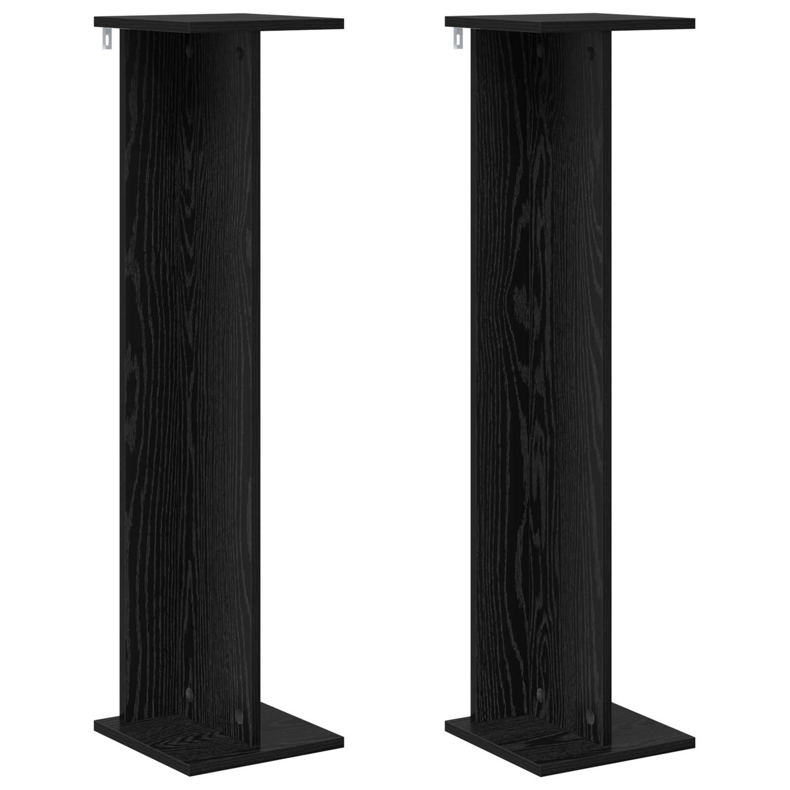 Växtställ 2 st Svart ek 25 x 25,5 x 100,5 cm Konstruerat trä