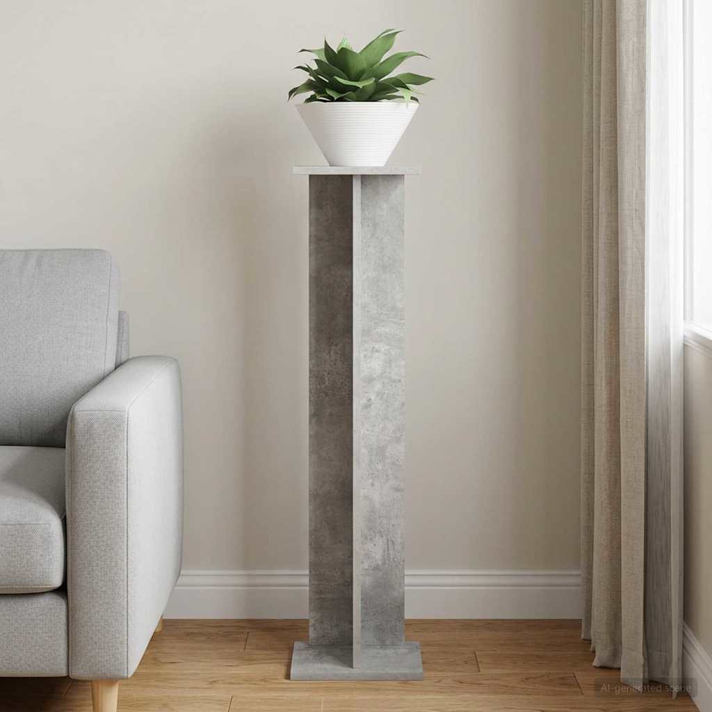 Växtställ Betonggrå 25 x 25,5 x 100,5 cm Konstruerat trä