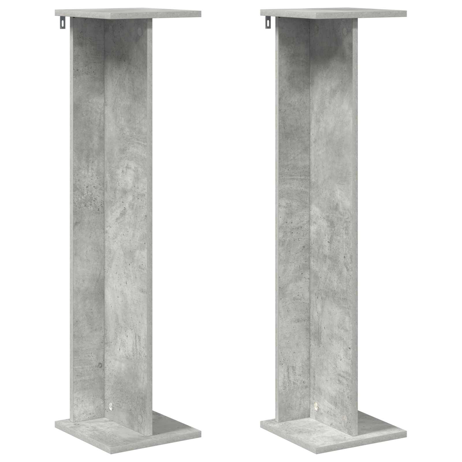 Växtställ 2 st Betonggrå 25 x 25,5 x 100,5 cm Konstruerat trä