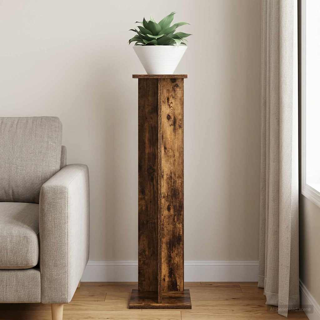 Växtställ Rökt ek 25 x 25,5 x 100,5 cm Konstruerat trä