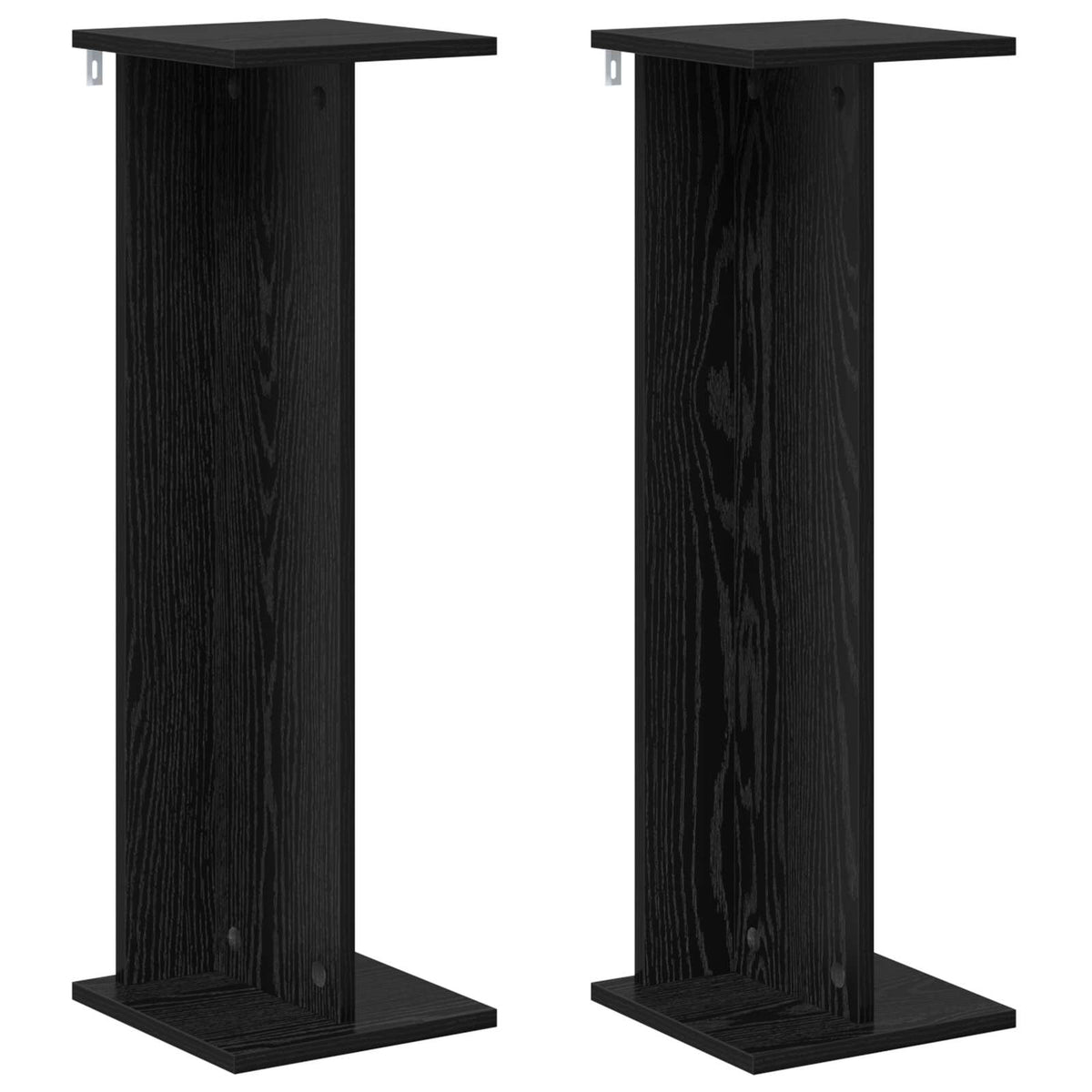 Växtställ 2 st Svart ek 25 x 25,5 x 80,5 cm Konstruerat trä