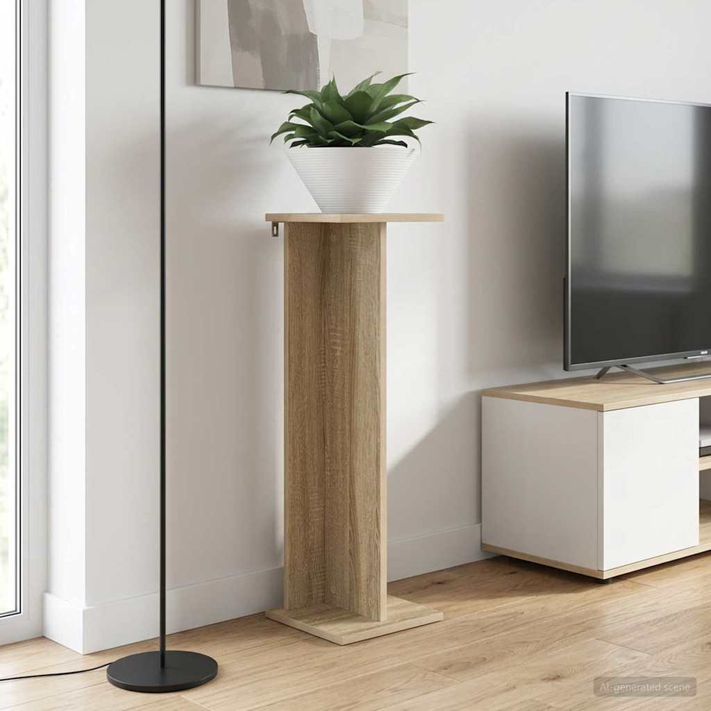 Växtställ 2 st Sonoma-ek 25 x 25,5 x 80,5 cm Konstruerat trä