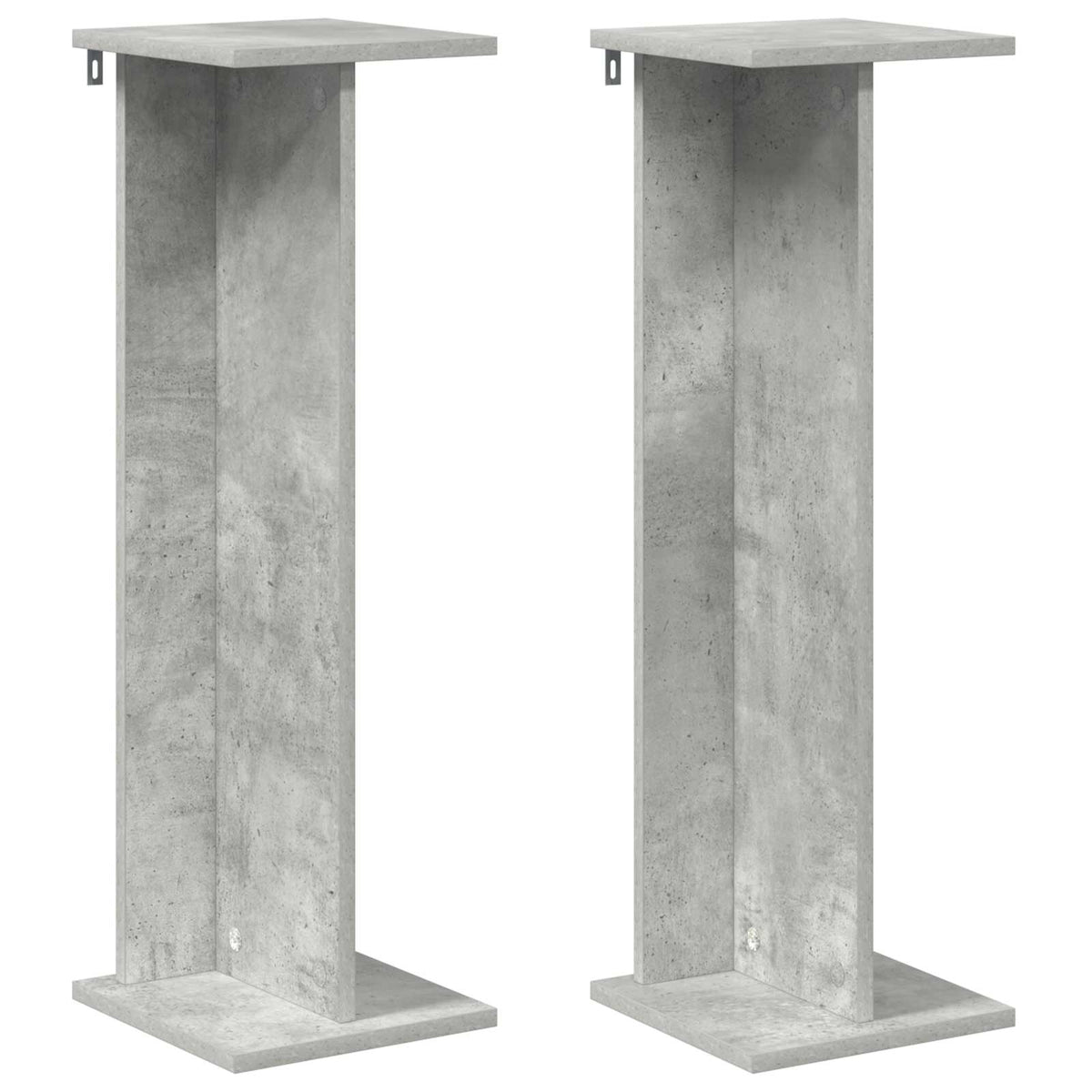 Växtställ 2 st Betonggrå 25 x 25,5 x 80,5 cm Konstruerat trä