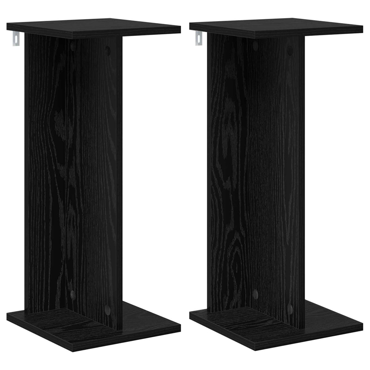 Växtställ 2 st Svart ek 25 x 25,5 x 60,5 cm Konstruerat trä