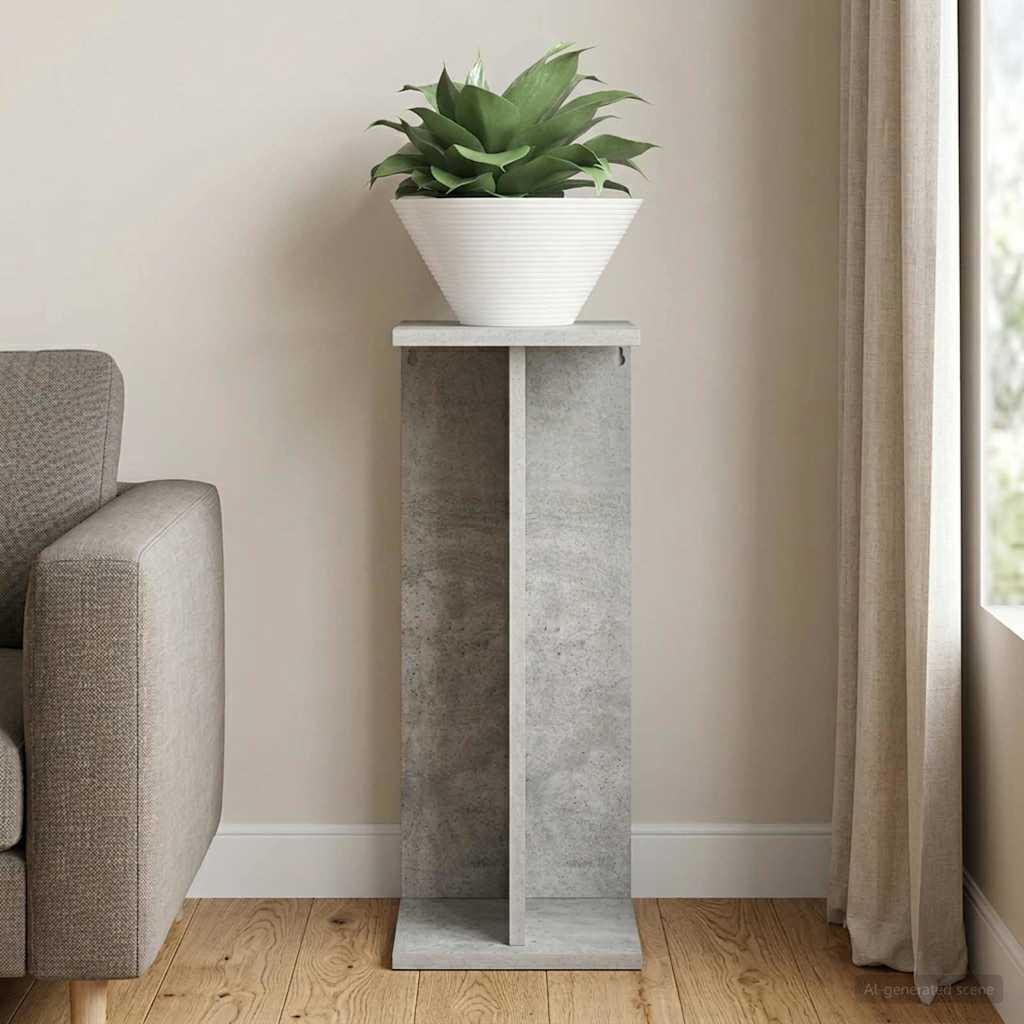 Växtställ Betonggrå 25 x 25,5 x 60,5 cm Konstruerat trä