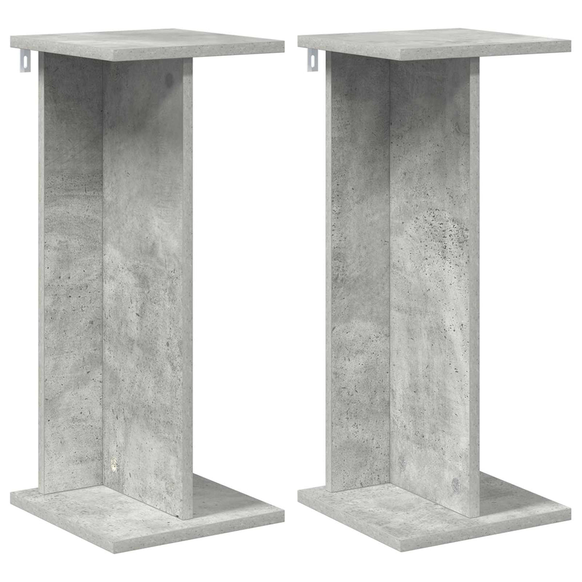 Växtställ 2 st Betonggrå 25 x 25,5 x 60,5 cm Konstruerat trä