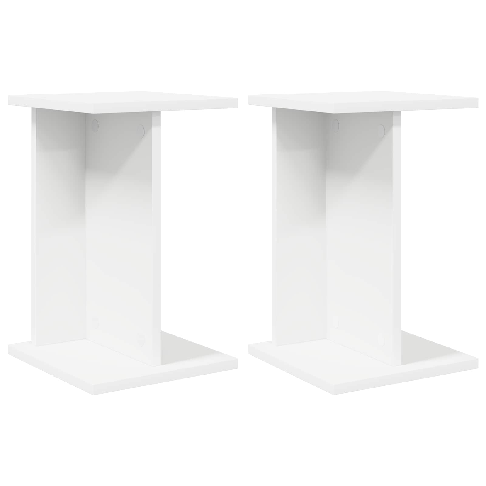 Växtställ 2 st Vit 25 x 25,5 x 40,5 cm Konstruerat trä