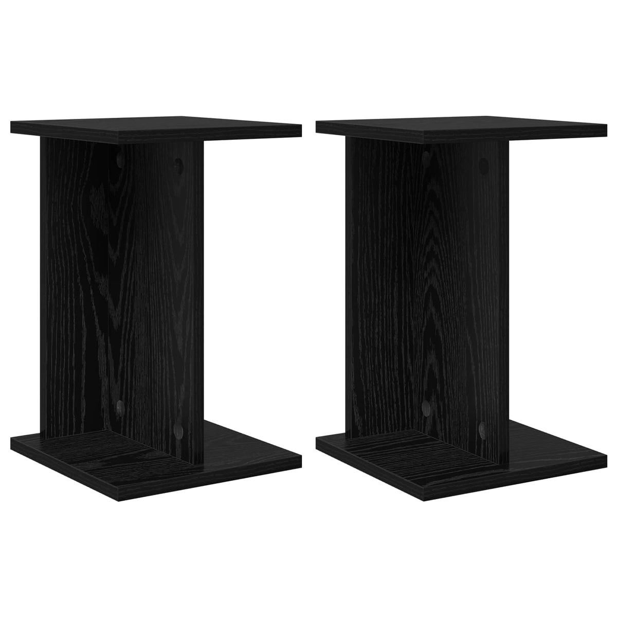 Växtställ 2 st Svart ek 25 x 25,5 x 40,5 cm Konstruerat trä