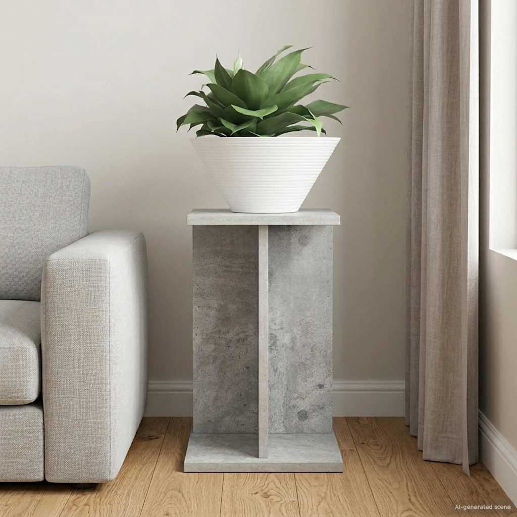 Växtställ Betonggrå 25 x 25,5 x 40,5 cm Konstruerat trä
