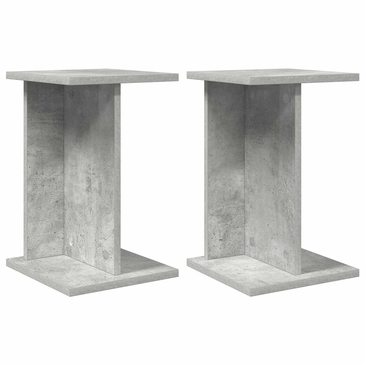 Växtställ 2 st Betonggrå 25 x 25,5 x 40,5 cm Konstruerat trä