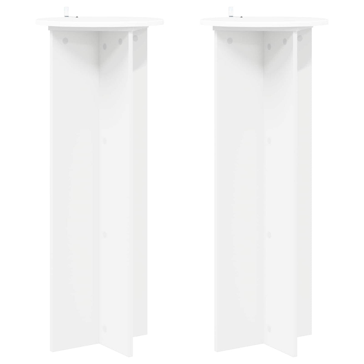 Växtställ 2 st Vit Ø40 x 100 cm Konstruerat trä