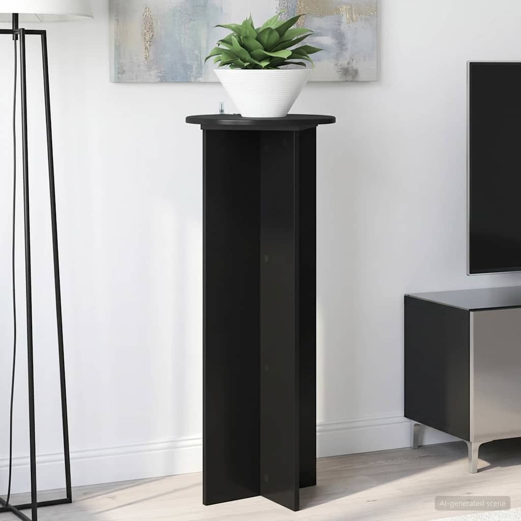 Växtställ 2 st Svart Ø40 x 100 cm Konstruerat trä