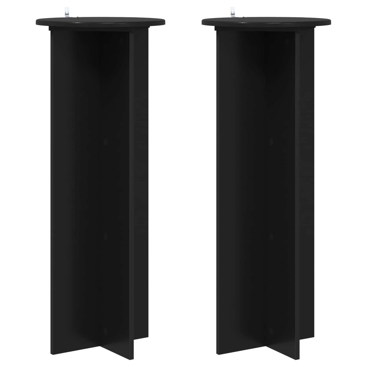 Växtställ 2 st Svart Ø40 x 100 cm Konstruerat trä