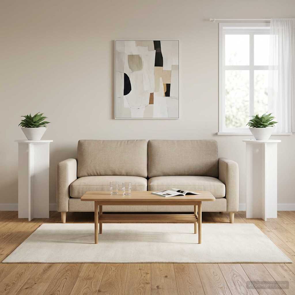 Växtställ 2 st Vit Ø40 x 80 cm Konstruerat trä